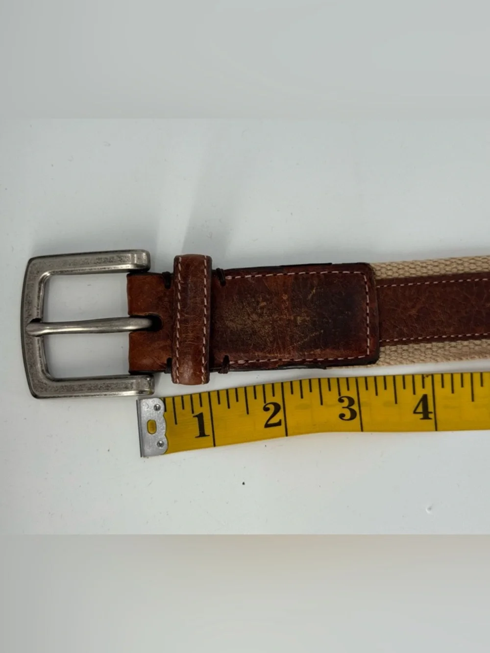 Leather & Canvas Belt 40‎